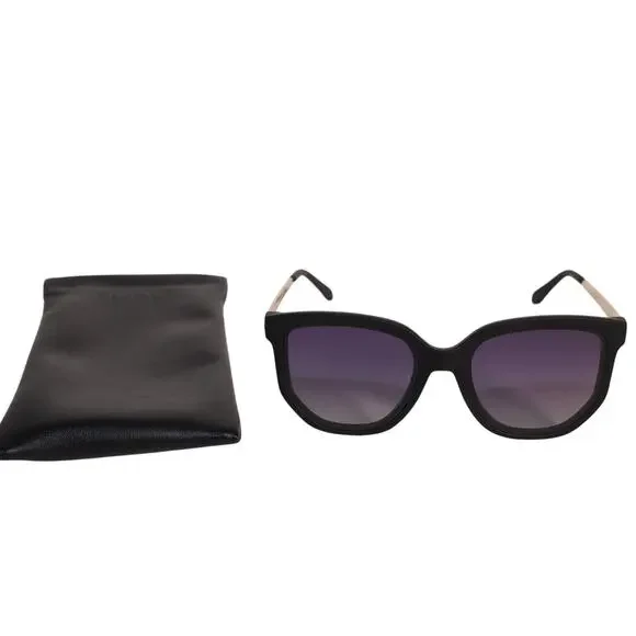 Quay Australia COFFEE RUN Polarized Round Womens Sunglasses - Black/Smoke - NWT - Picture 11 of 11